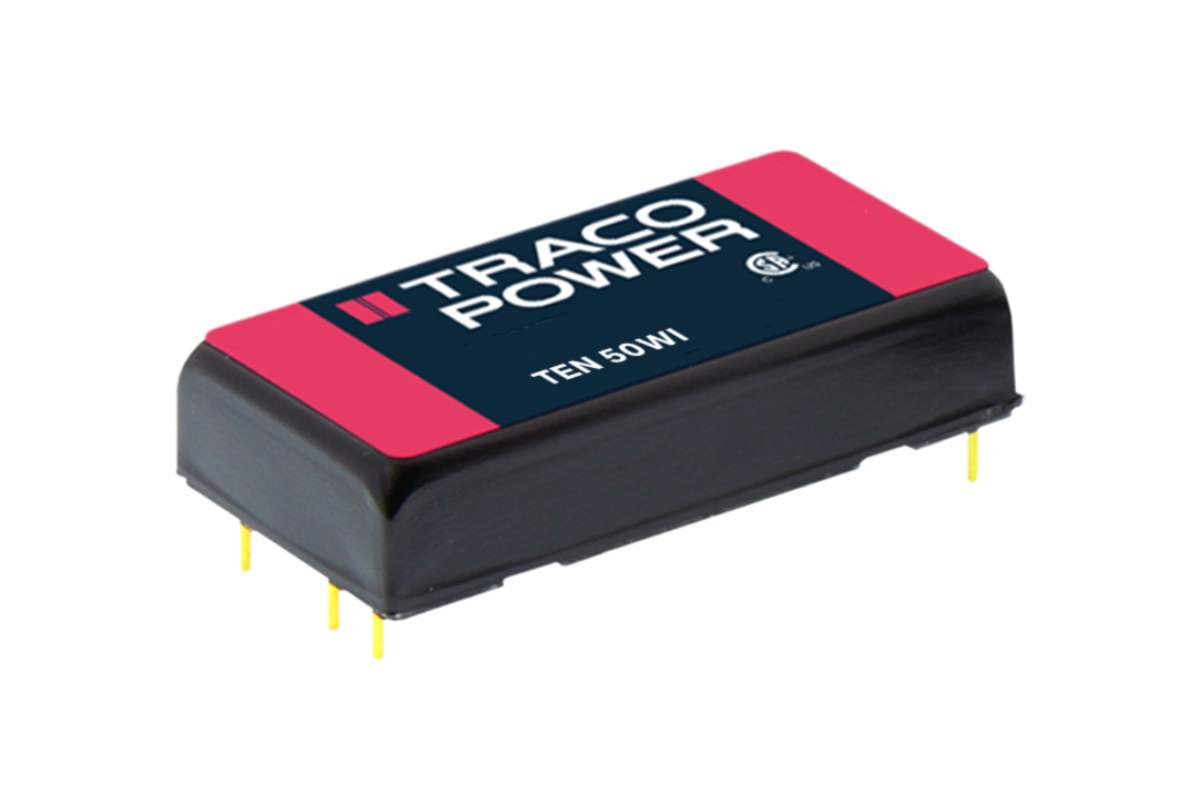 TRACOPOWER TEN 50WI DC-DC Converter, 24V dc/ 2.08A Output, 36 → 75 V dc Input, 50W, Through Hole, +85°C Max Temp