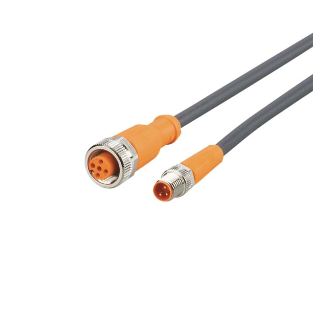 ifm electronic Male 1 way M8 to Female 1 way M12 Actuator/Sensor Cable, 5 m