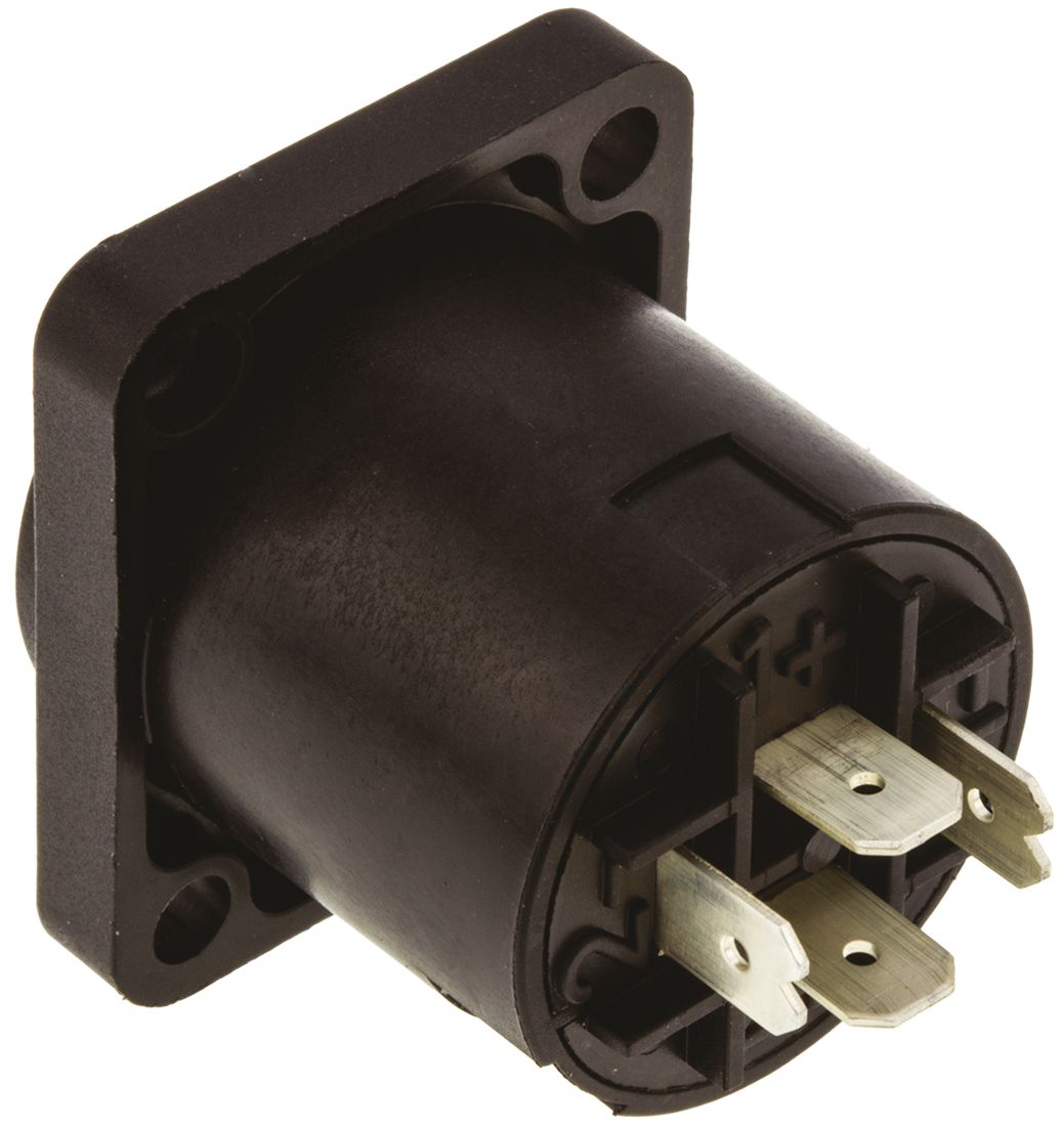 Neutrik Panel Mount Loudspeaker Connector Plug, 4 Way, 40A, Solder Termination