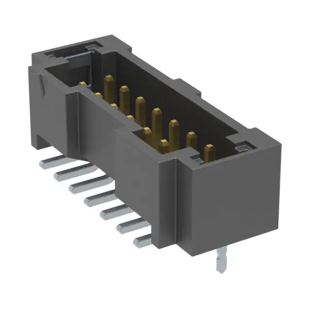 Samtec T2M Series Vertical Surface PCB Header, 14 Contact(s), 2 mm Pitch, 2 Row, Shrouded
