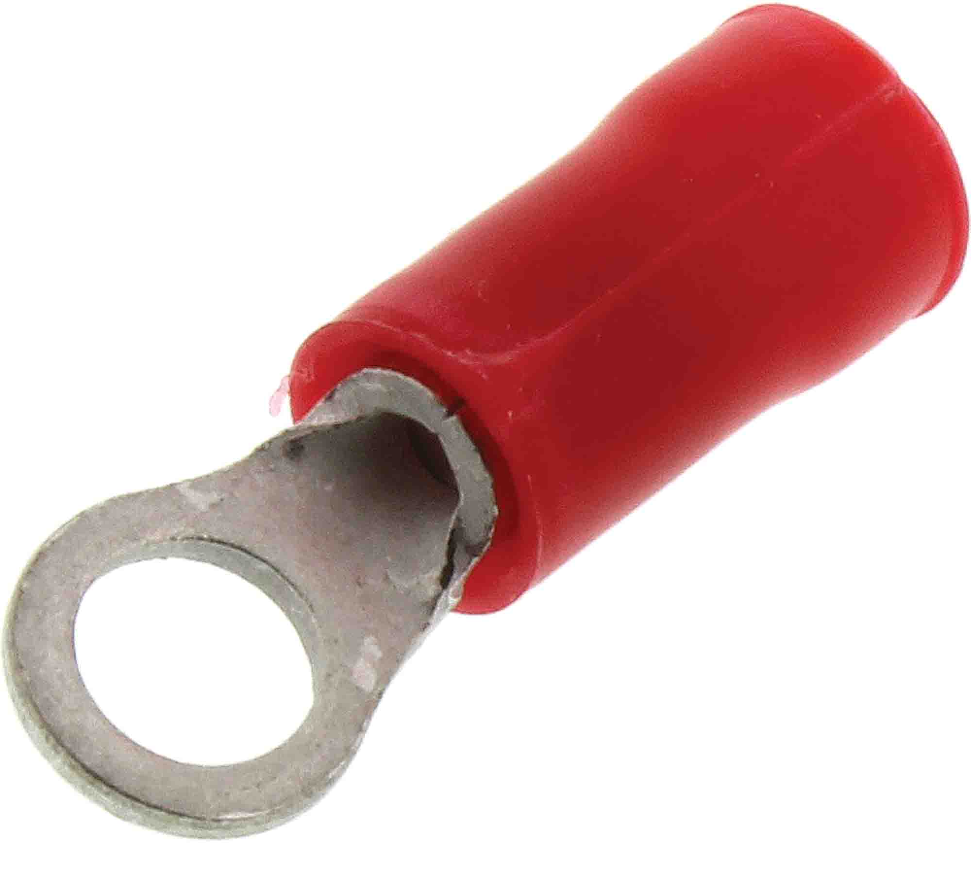 TE Connectivity, PLASTI-GRIP Insulated Ring Terminal, M2.5 Stud Size, 0.3mm² to 1.3mm² Wire Size, Red