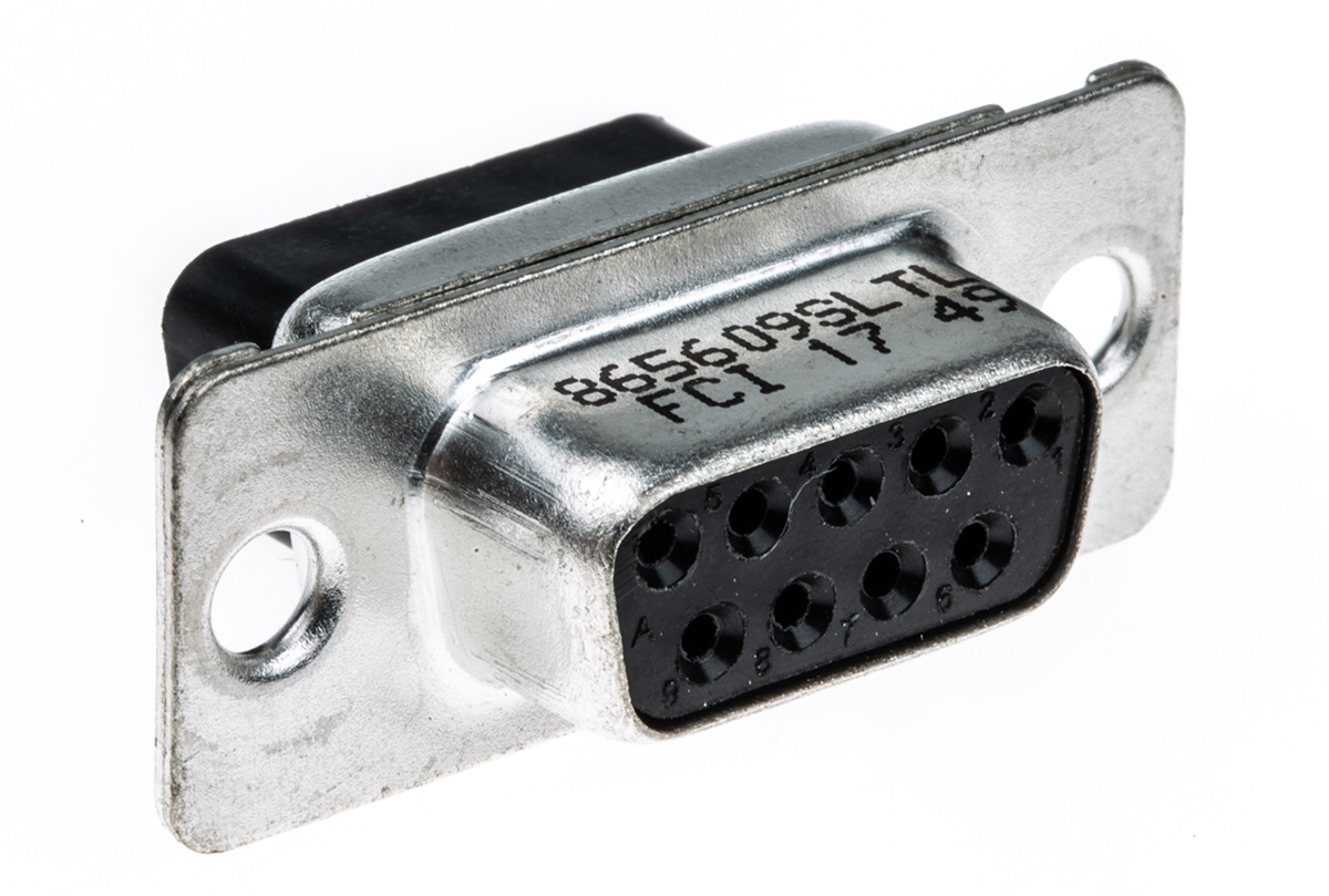 Amphenol Communications Solutions 8656 9 Way Cable Mount D-sub Connector Socket, 2.74mm Pitch