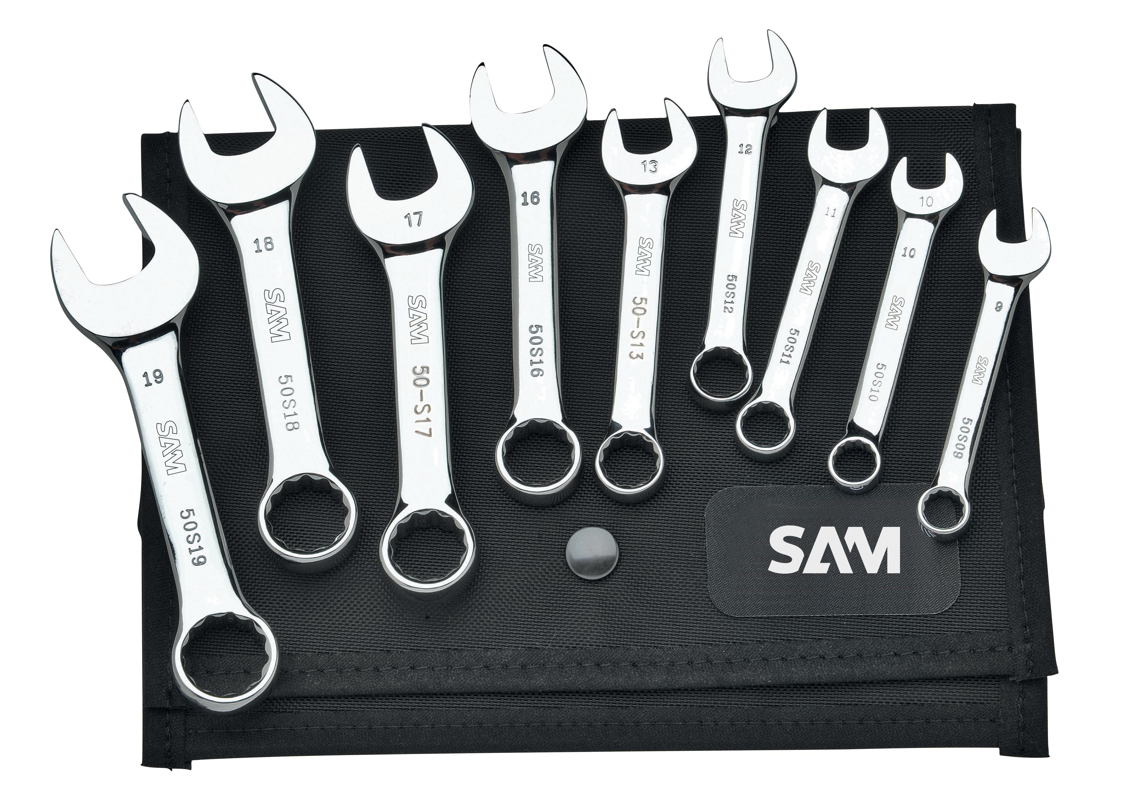 SAM 9-Piece Combination Spanner Set, 8 → 19 mm