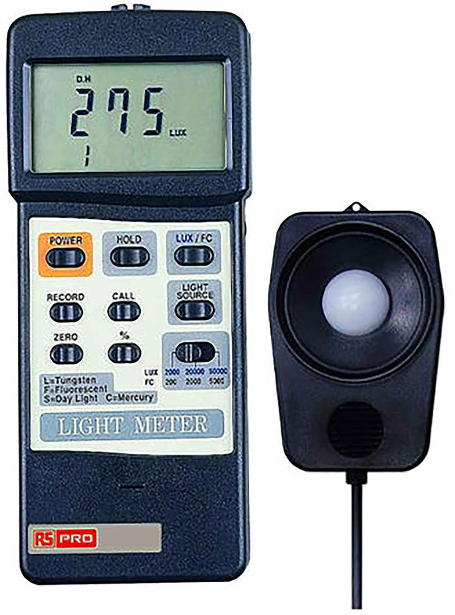 RS PRO Light Meter, With RS Calibration