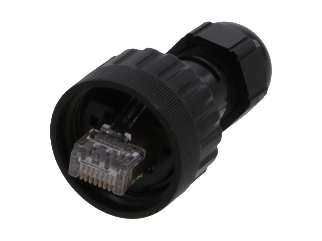 Brad from Molex 13005 Series Male RJ45 Connector, Cable Mount, Cat5e Straight 1 Port 8 -Way