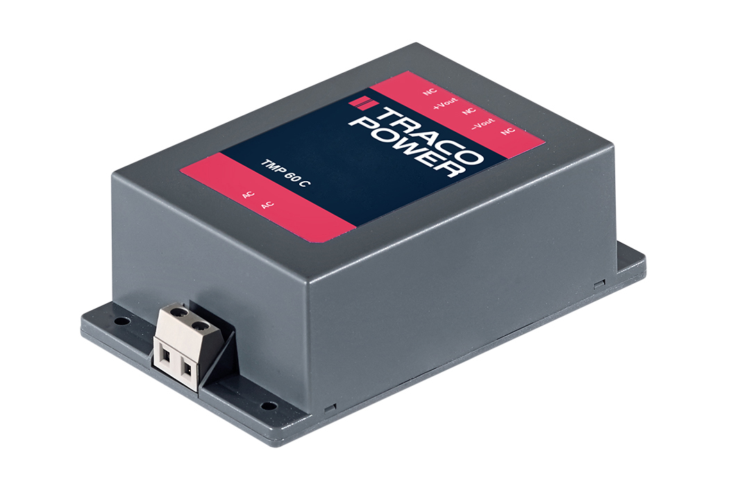 TRACOPOWER Switching Power Supply, TMP 60124C, 24V dc, 2.5A, 60W, 1 Output, 120 → 370 V dc, 85 → 264 V ac