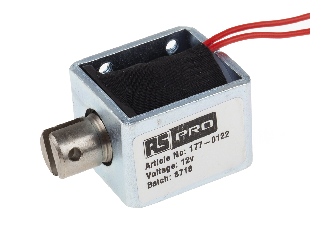 RS PRO Linear Solenoid, 12 V dc, 35.5 x 25.4 x 31.8 mm