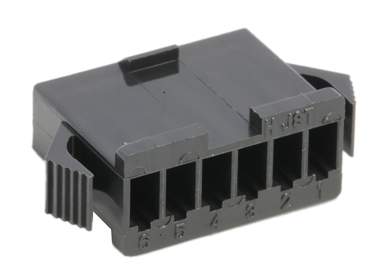 JST Male Connector Housing, 6 Way, 1 Row