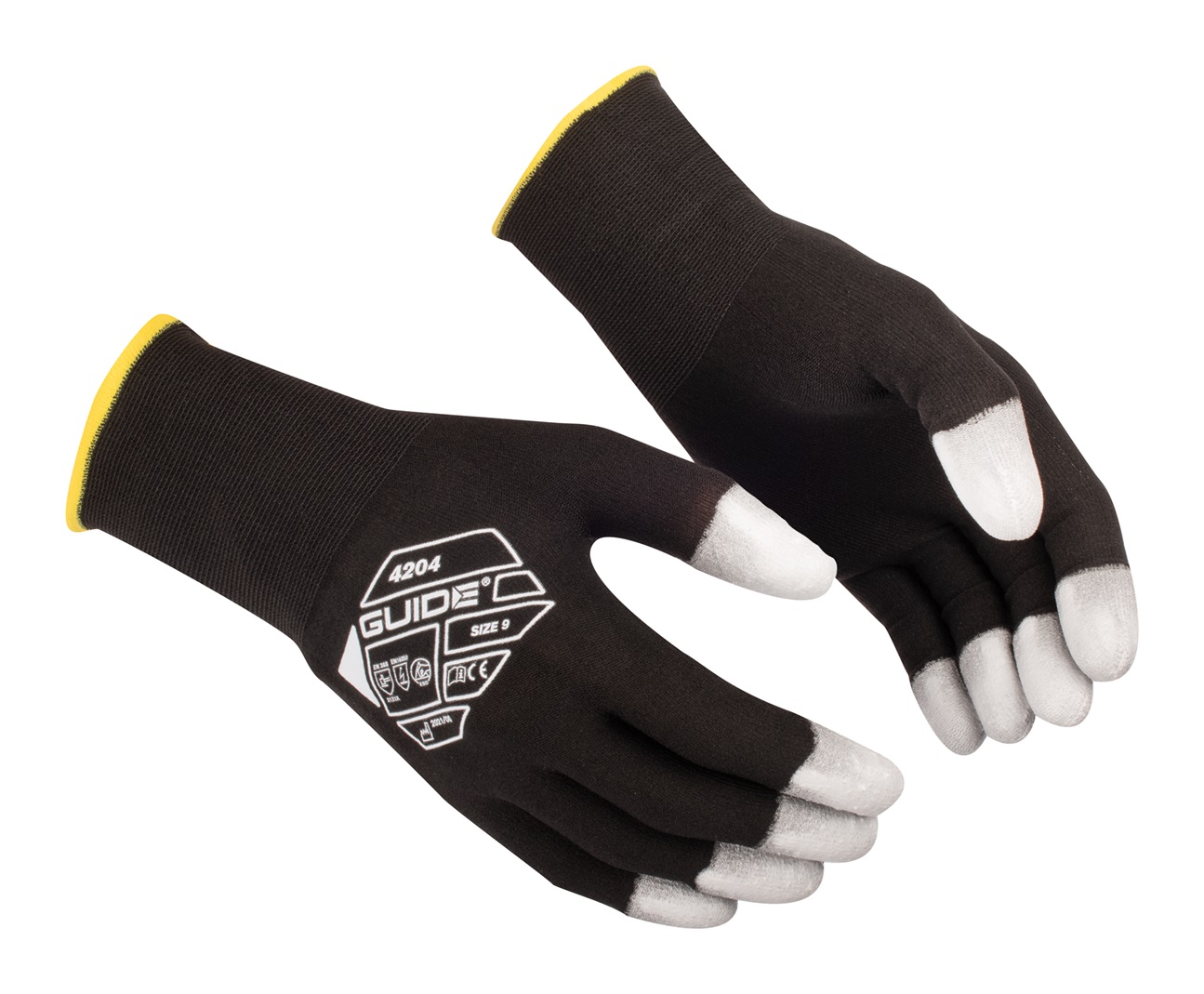 GUIDE GLOVES Polyurethane, Carbon Fibre, Elastane, Nylon, 6 Gloves Work Gloves, Size 8