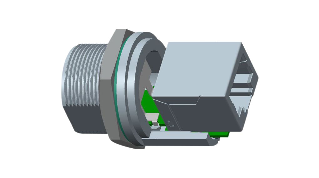 Amphenol Industrial RCP Series RJ45 RJ45 Panel Middle Size Screw
