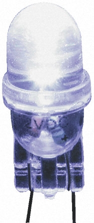 JKL Components White LED Indicator Lamp, 12V dc, Wedge Base, 10mm Diameter