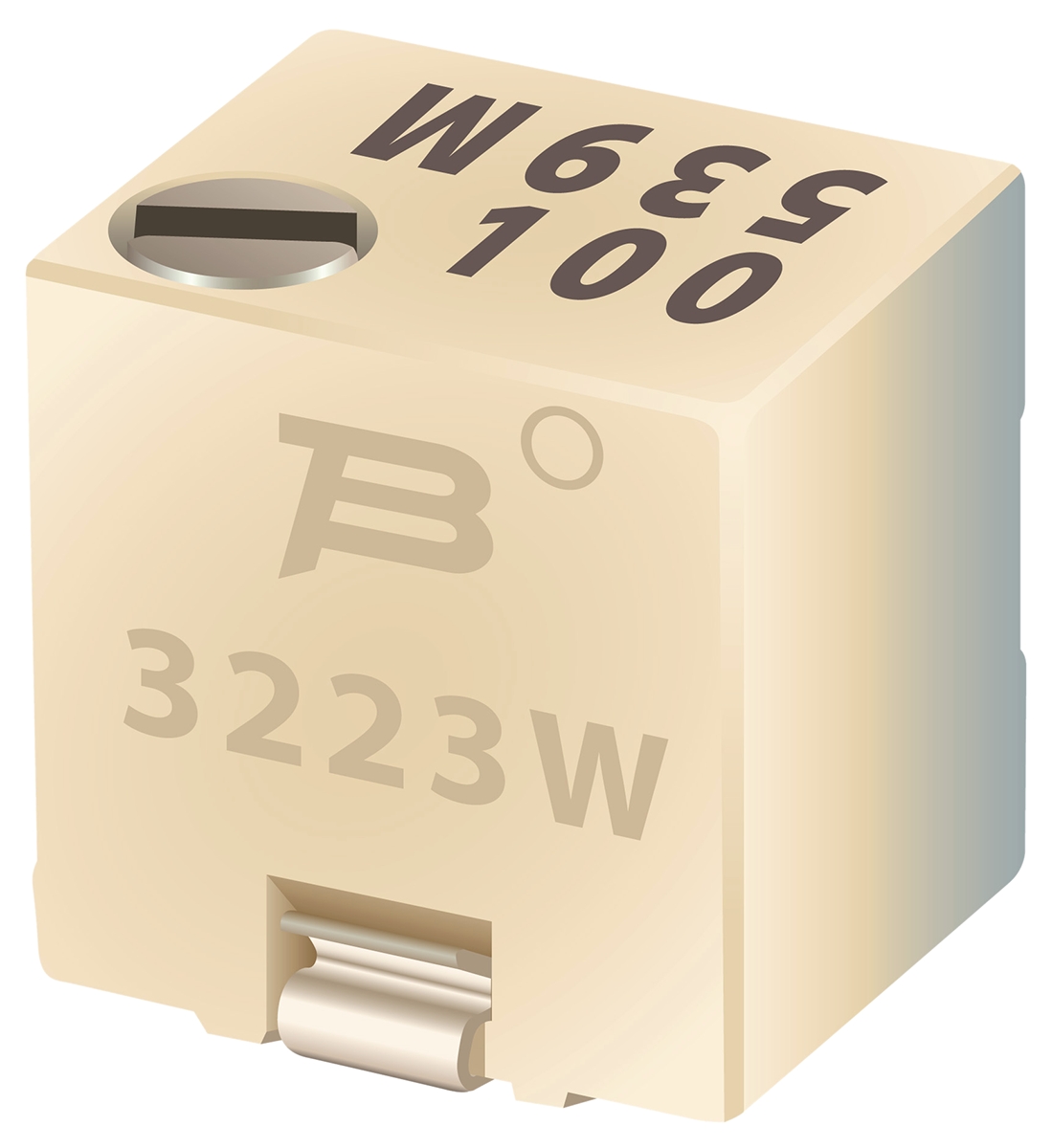 50kΩ, SMD Trimmer Potentiometer 0.125W Top Adjust Bourns, 3223
