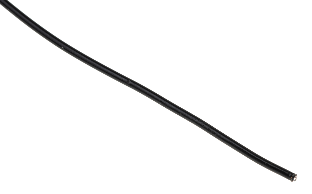 Alpha Wire Hook-up Wire TEFLON Series Black 0.14 mm² Hook Up Wire, 26 AWG, 7/0.16 mm, 30m, PTFE Insulation, 5853 BK005