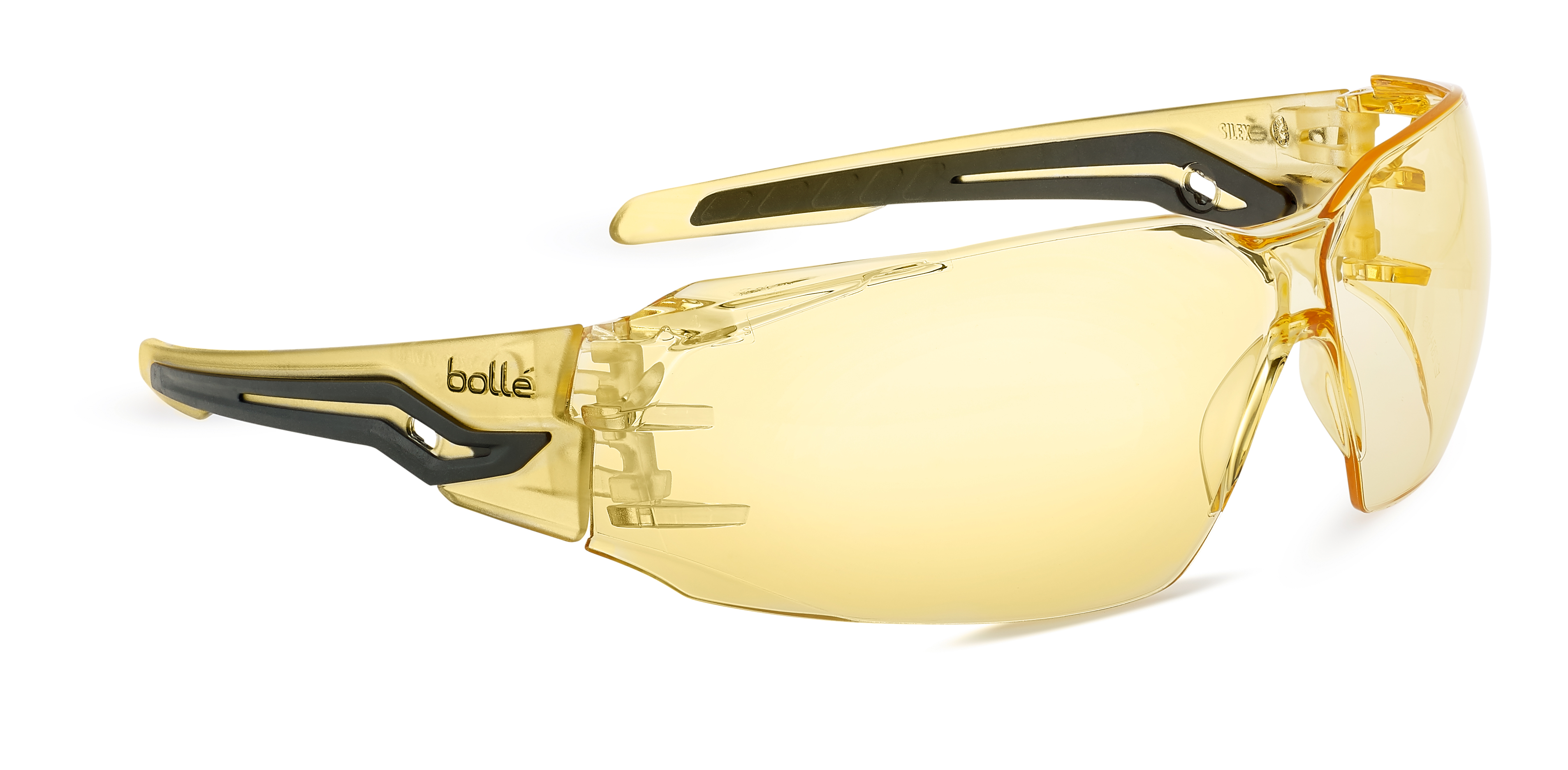 Bolle Safety SILEX Anti-Mist UV Safety Glasses, Yellow PC Lens