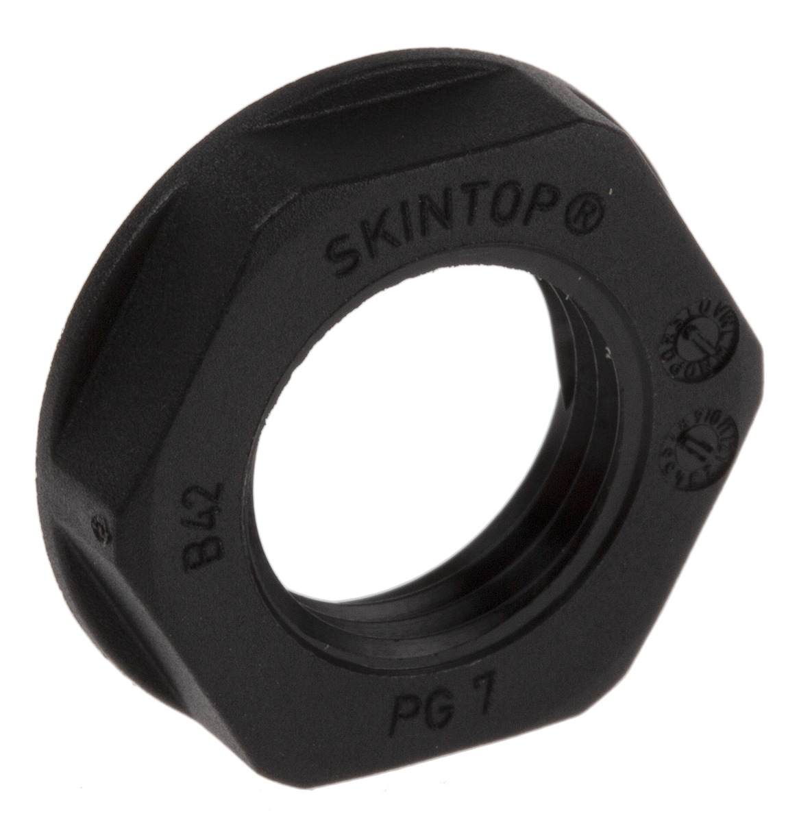 Lapp Black Fibreglass PA Cable Gland Locknut, PG7 Thread, IP68