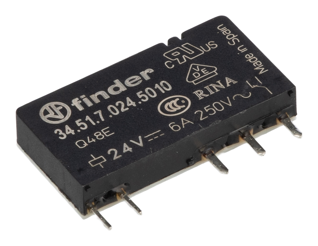 Finder 34 Series Industrial Relay, DIN Rail Mount