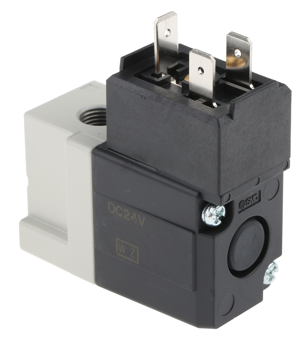 SMC 3/2 Pneumatic Solenoid Valve - Solenoid/Solenoid G 1/8 VT307 Series 24V dc