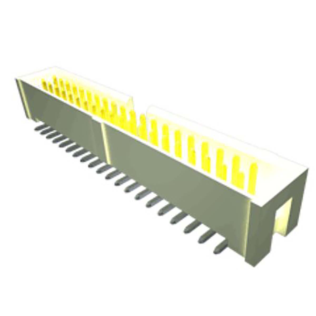Samtec HTST Series Right Angle Surface PCB Header, 40 Contact(s), 2.54 mm Pitch, 2 Row, Shrouded
