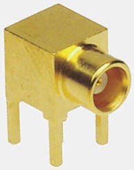 Amphenol RF, Jack Through Hole MCX Connector, 50Ω, Solder Termination, Right Angle Body