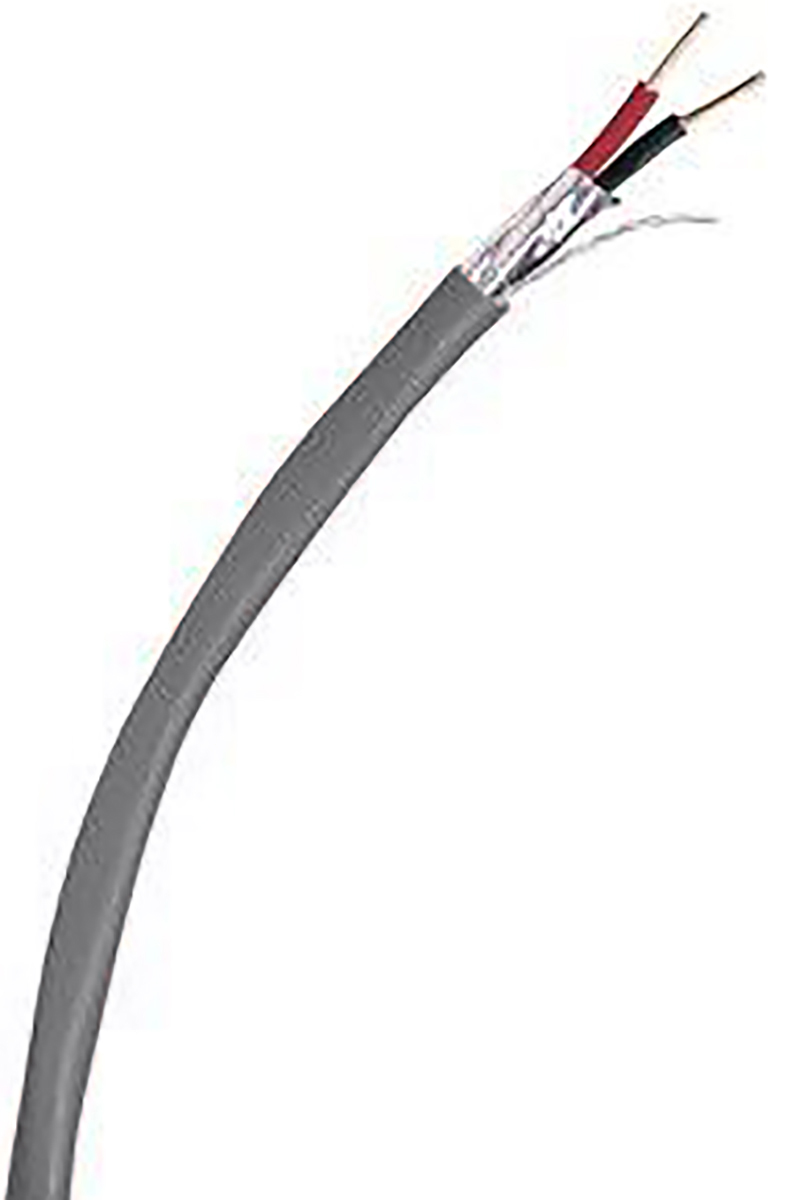 Belden 5100FE Control Cable, 2 Cores, 2.09 mm² 14 AWG, Screened, 152 m, Grey Polypropylene Sheath