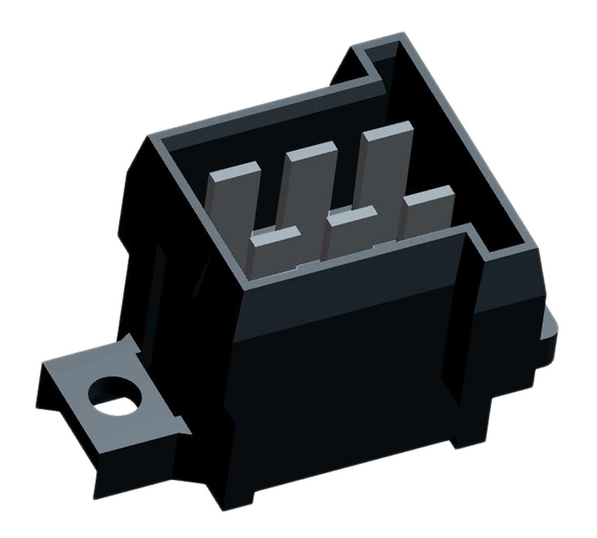 TE Connectivity Automotive Connector Plug Black Through Hole 6 Way, Solder Termination 963357-5
