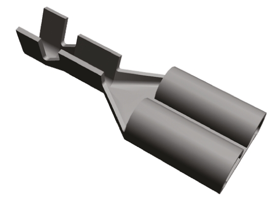 TE Connectivity FASTIN-FASTON .250 Uninsulated Female Spade Connector, Receptacle, 6.35 x 0.81mm Tab Size, 0.5mm² to