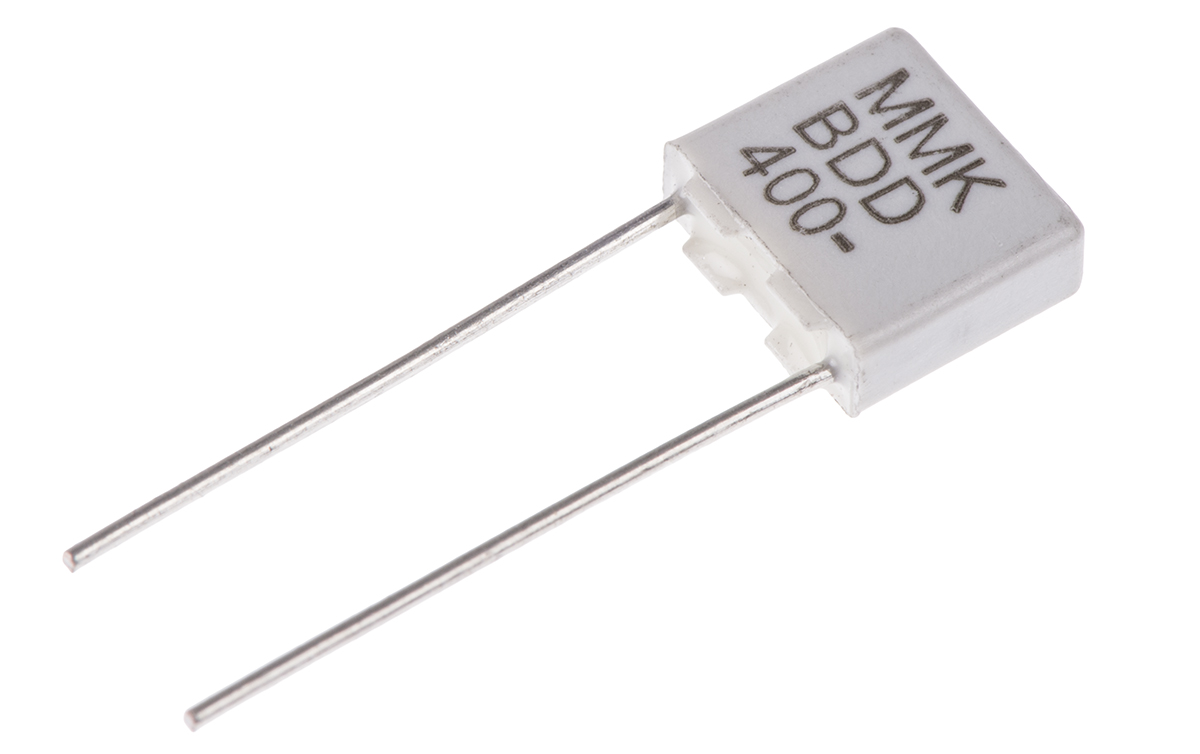KEMET MMK Polyester Film Capacitor, 200 V ac, 400 V dc, ±5%, 1nF, Through Hole