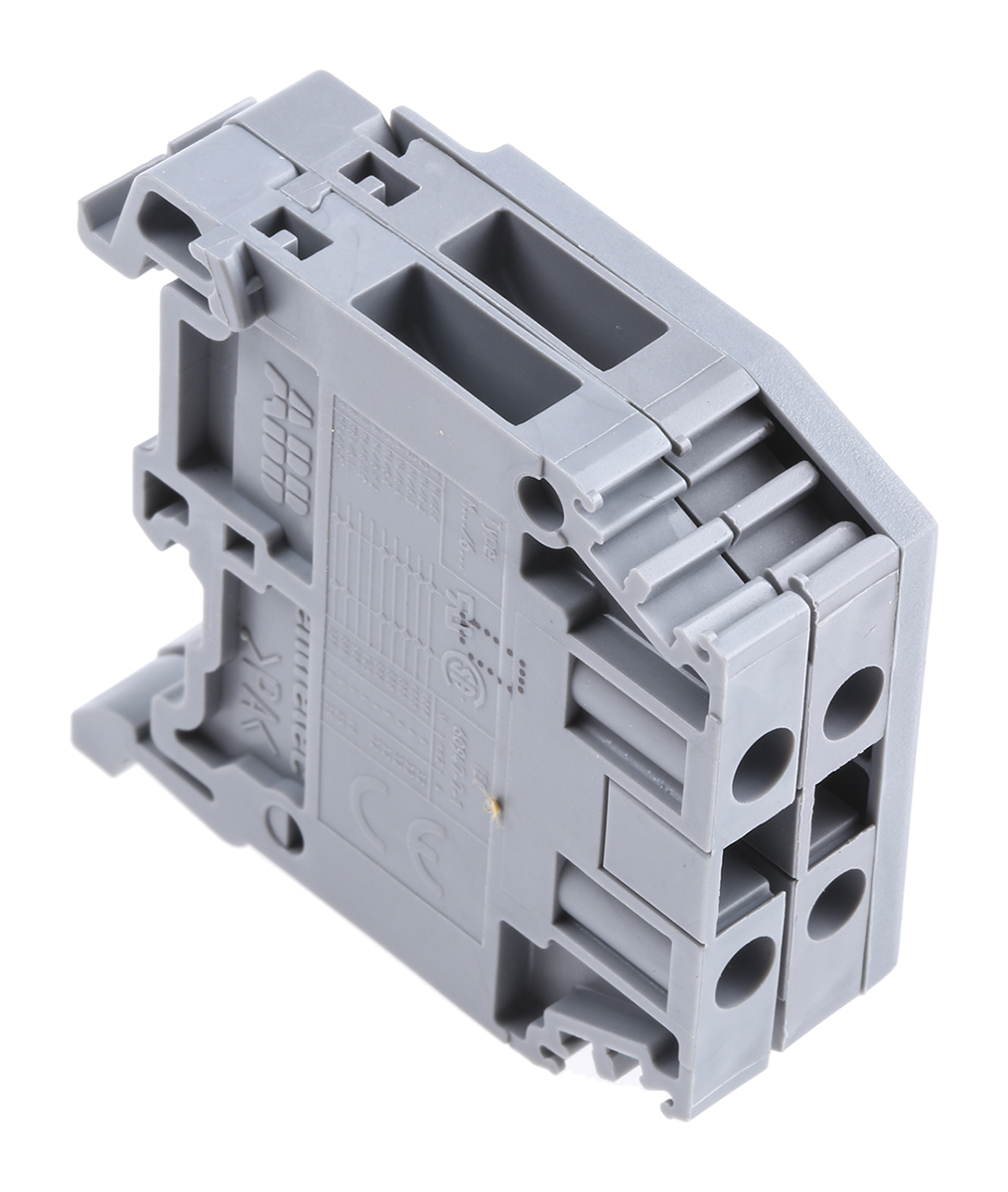 Entrelec Distribution Block, 2 Way, 4mm², 32A, 800 V, Grey