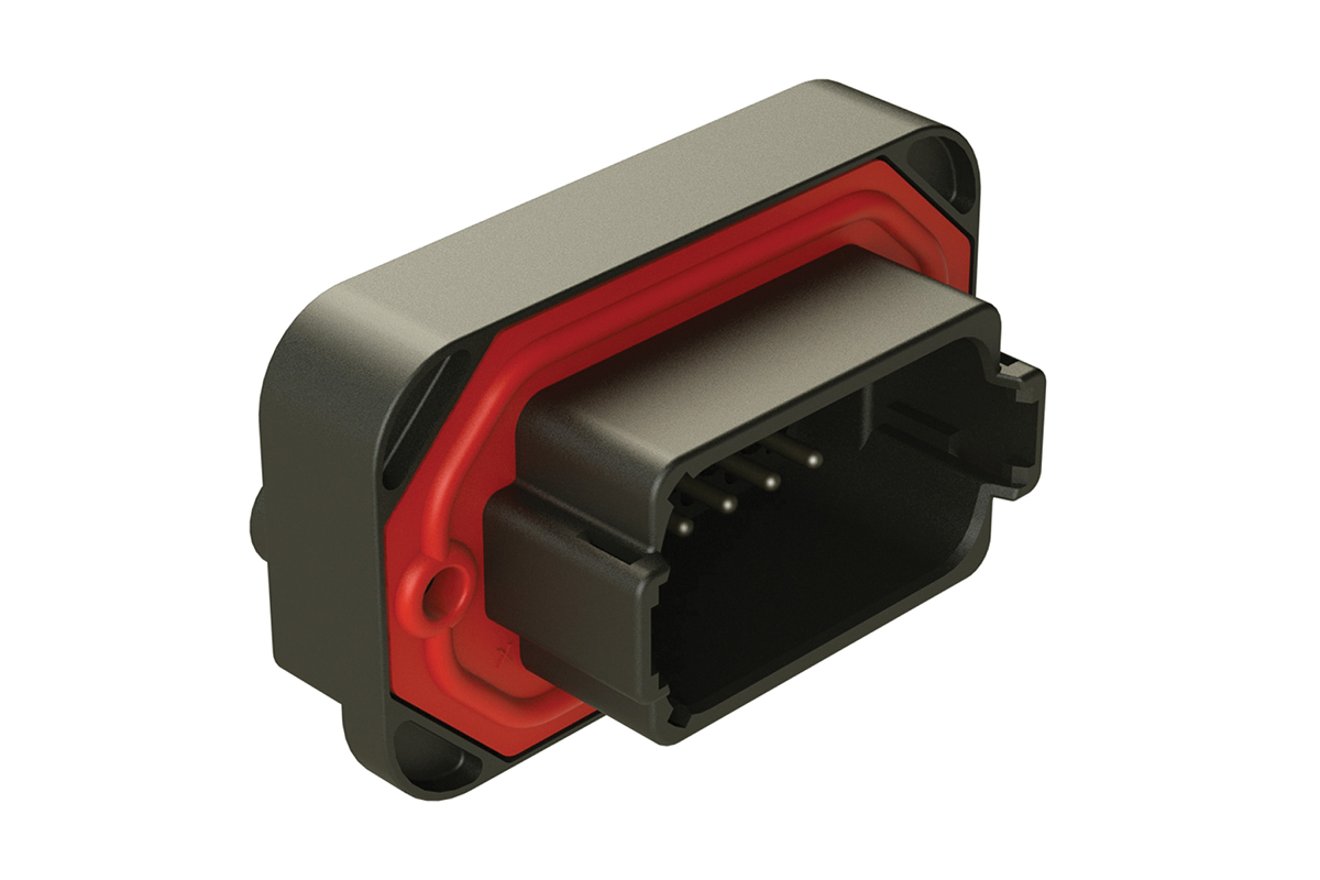 Amphenol Industrial, AT Automotive Connector Plug Black Flange Mount 12 Way AT15-12PB-BM03