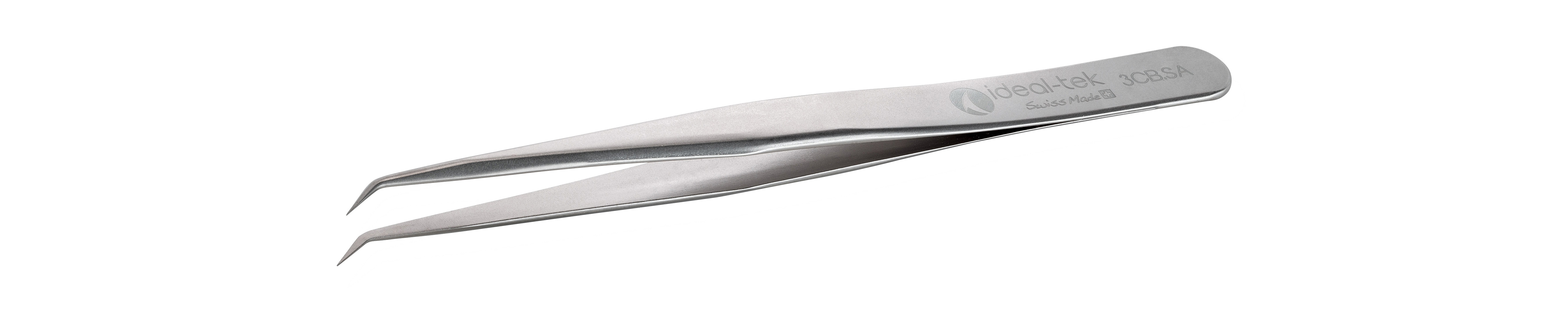 ideal-tek 110 mm, Stainless Steel, Bent, Tweezers