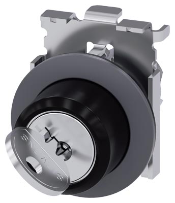 Siemens SIRIUS ACT 3SU10 2-position Key Switch Head, Latching, 30mm Cutout