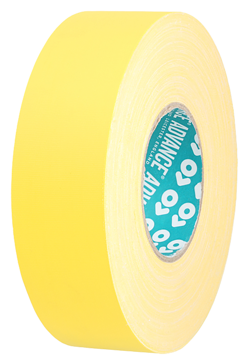 Advance Tapes AT160 Cloth Tape, 50m x 19mm, Yellow, Matt Finish