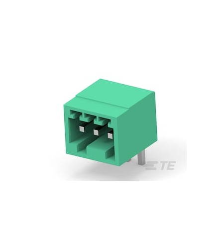 TE Connectivity 2842 Series PCB Terminal Block, 3-Contact, 2.5mm Pitch, Board Mount, 1-Row, Through Hole Termination
