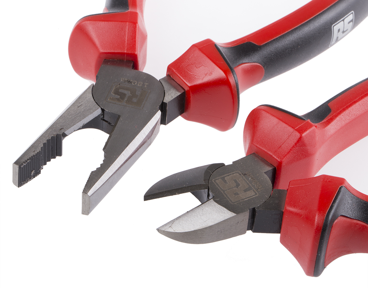 RS PRO 2-Piece Plier Set, 200 mm Overall