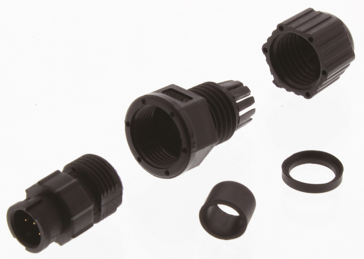 Amphenol Industrial Circular Connector, 5 Contacts, Panel, Miniature Connector, Plug, Male, IP67, Ceres Series