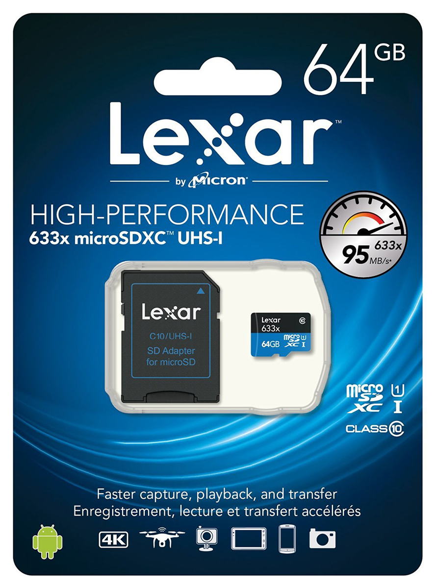 Lexar 64 GB Industrial MicroSDXC Micro SD Card, Class 10, UHS-1 U1