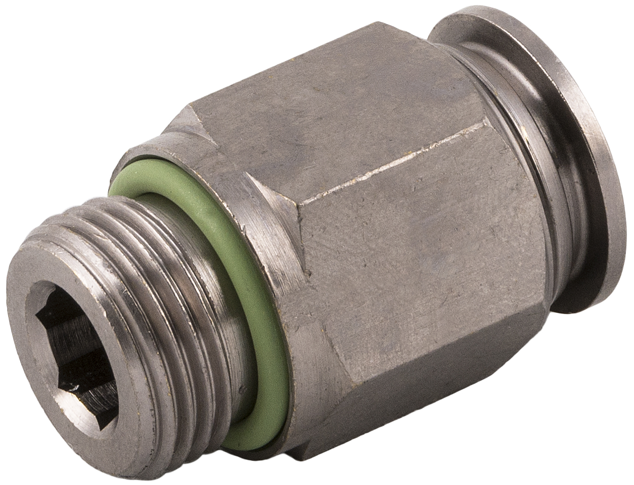 RS PRO Nickel Plated Brass Male Pneumatic Straight Threaded-to-Tube Adapter, M5 Male 4mm Threaded, Tube