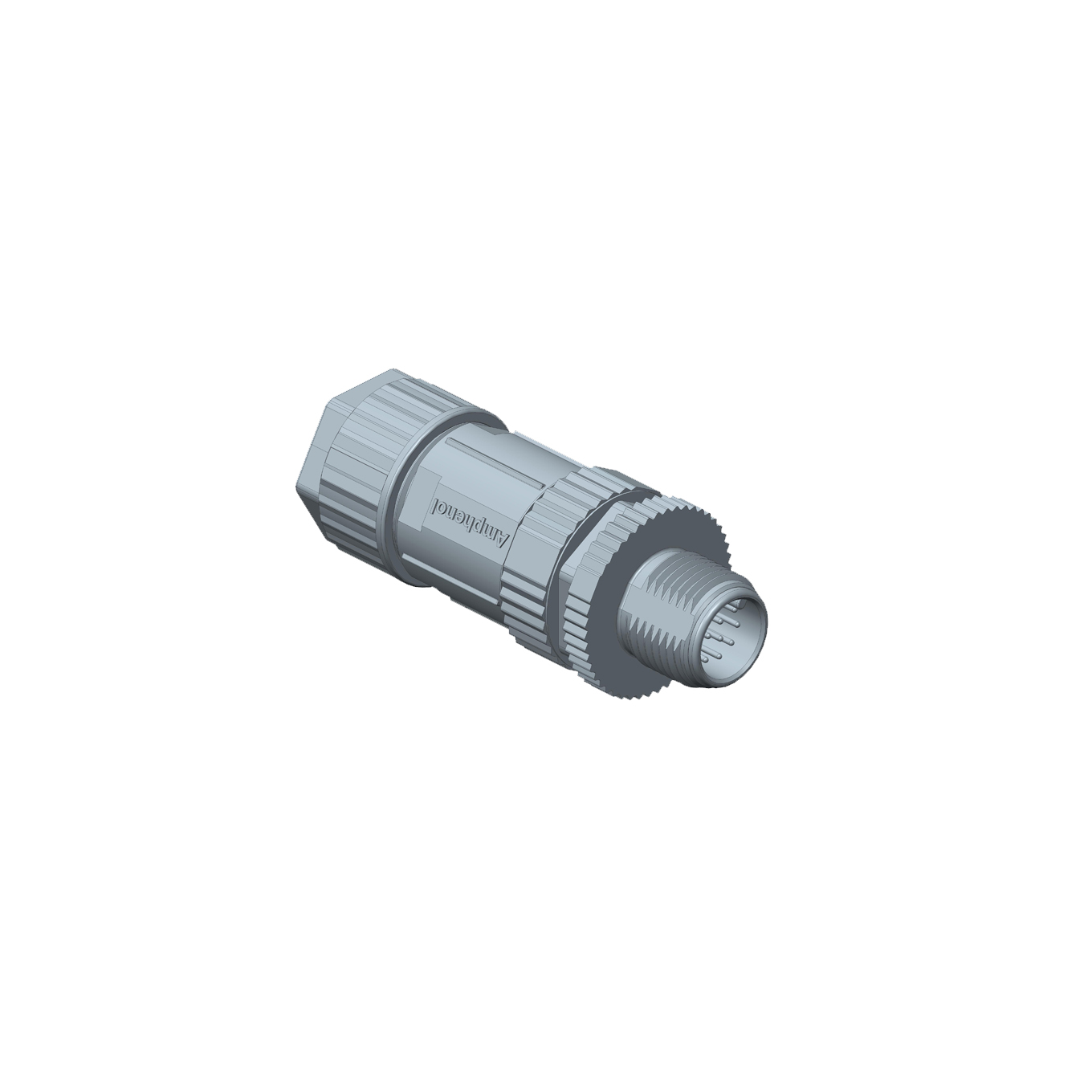 Amphenol Industrial Circular Connector, 5 Contacts, Cable, M12 Connector, Plug, Male, IP68, M Series