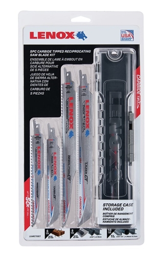 Lenox, 6, 8, 10 Teeth Per Inch 152 mm, 229 mm Cutting Length Reciprocating Saw Blade, Pack of 5