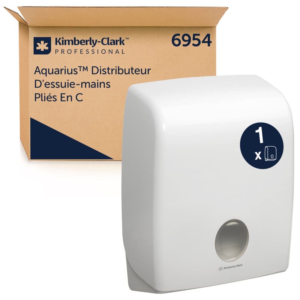 Aquarius Plastic White Wall Mounting Paper Towel Dispenser, 320mm x 420mm x 150mm