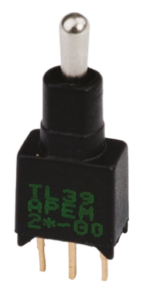 APEM Toggle Switch, PCB Mount, On-(On), SPST, Through Hole Terminal