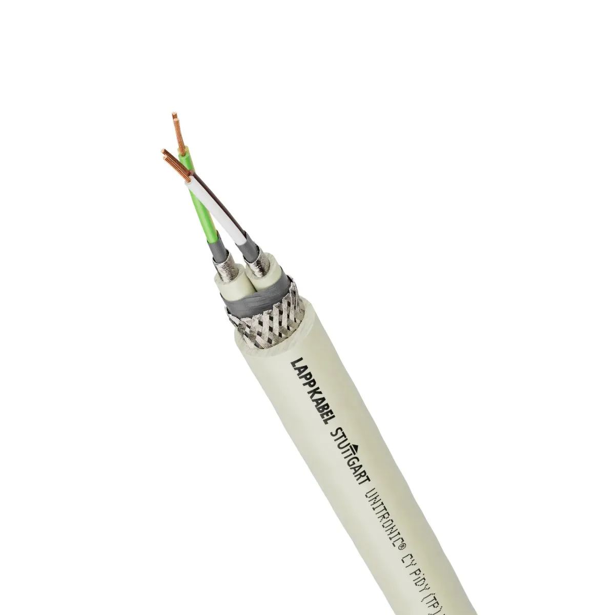 Lapp UNITRONIC CY PiDY Control Cable, 8 Cores 0.25 mm² 24 AWG, 100 m, Screened Stranded, Grey Polyvinyl Chloride Sheath