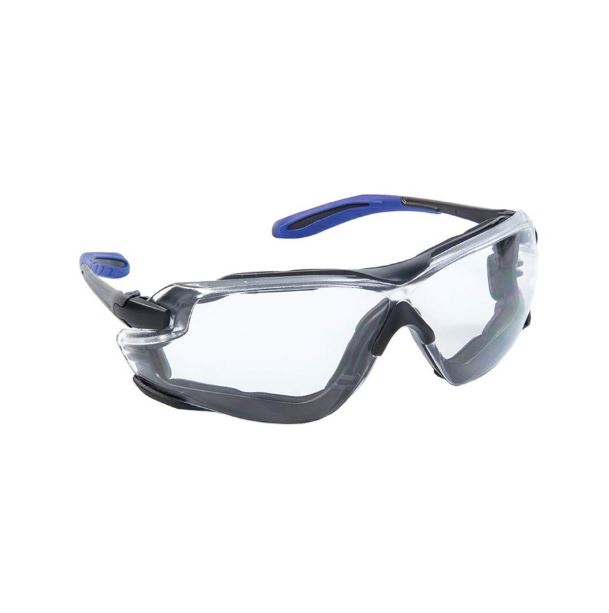 Riley QUADRO Anti-Mist UV Safety Glasses, Clear Polycarbonate Lens