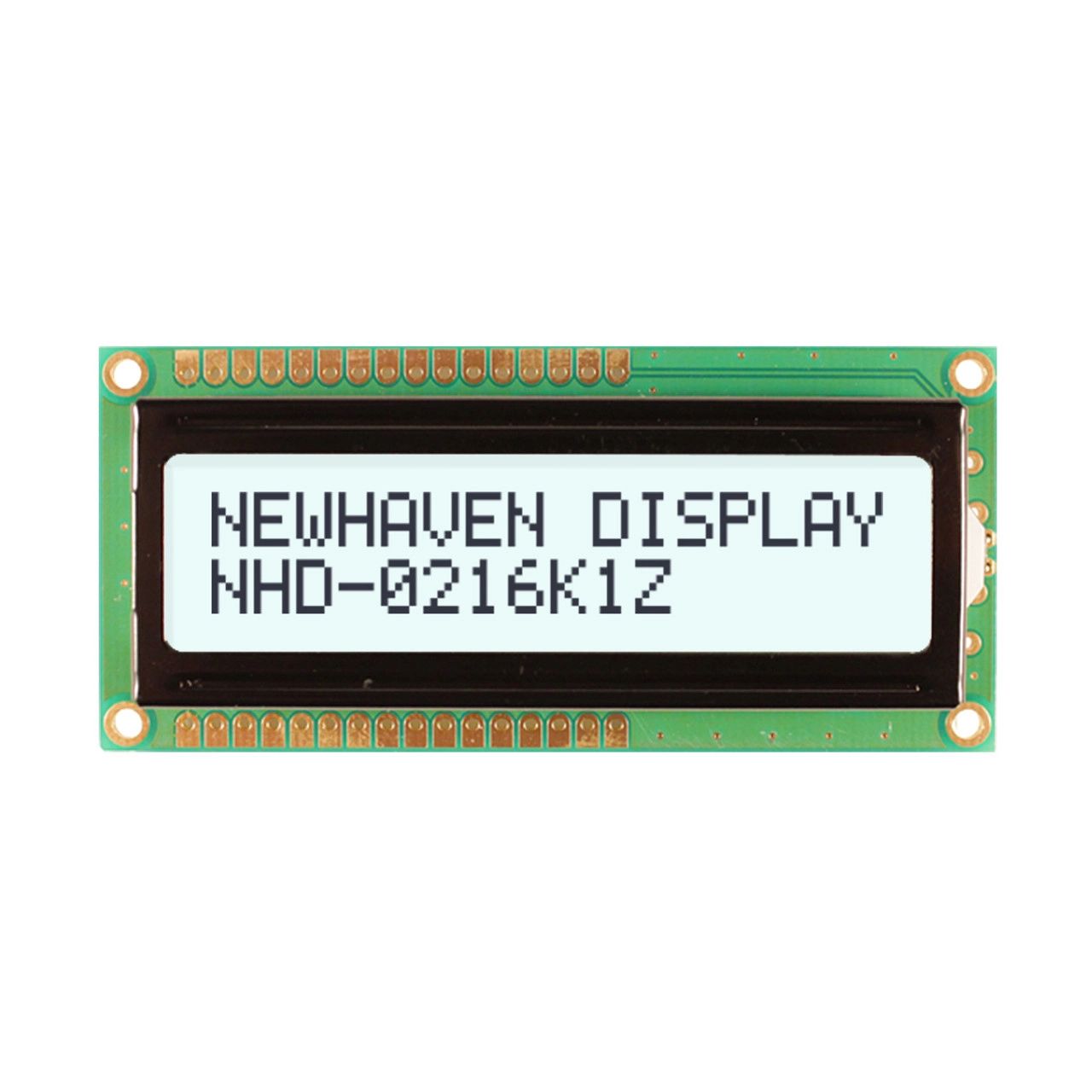 NEWHAVEN DISPLAY INTERNATIONAL NHD-0216K1Z-FSW-FBW-L NHD Alphanumeric LCD Display, Black on White, 2 Rows by 16