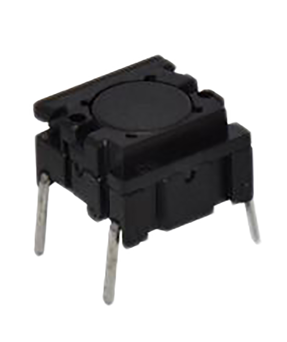 MEC IP67 Black Flat Button Tactile Switch, SPST 50 mA 6.5 (Dia.)mm PCB