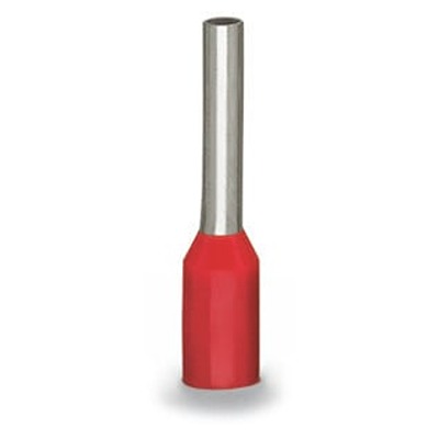 WAGO, 216 Insulated Ferrule, 18mm Pin Length, 3.5mm Pin Diameter, Red