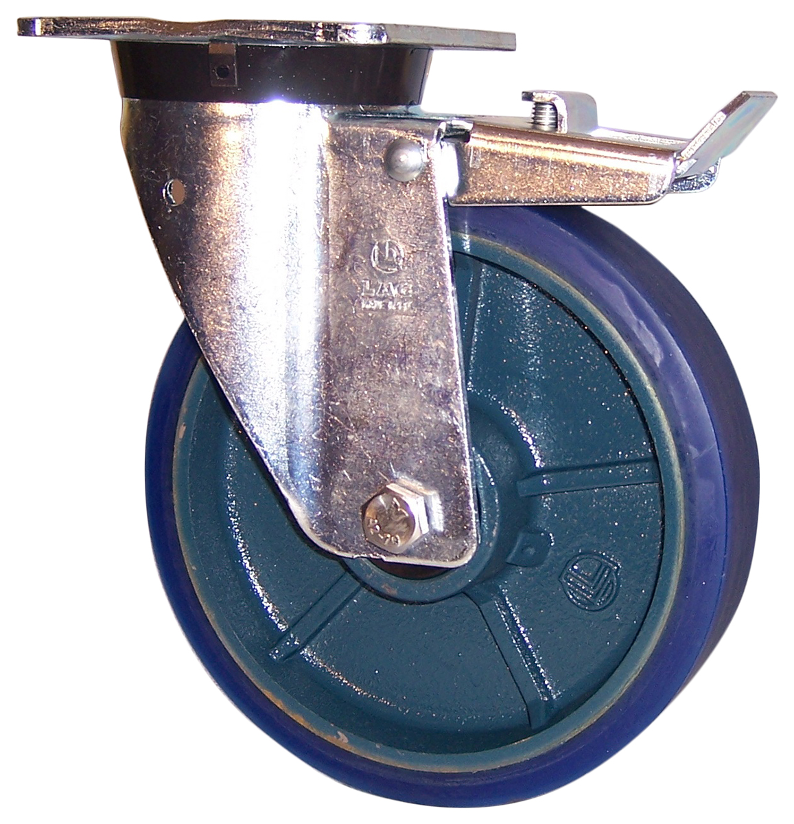 LAG Braked Swivel Castor Wheel, 350kg Capacity, 100mm Wheel