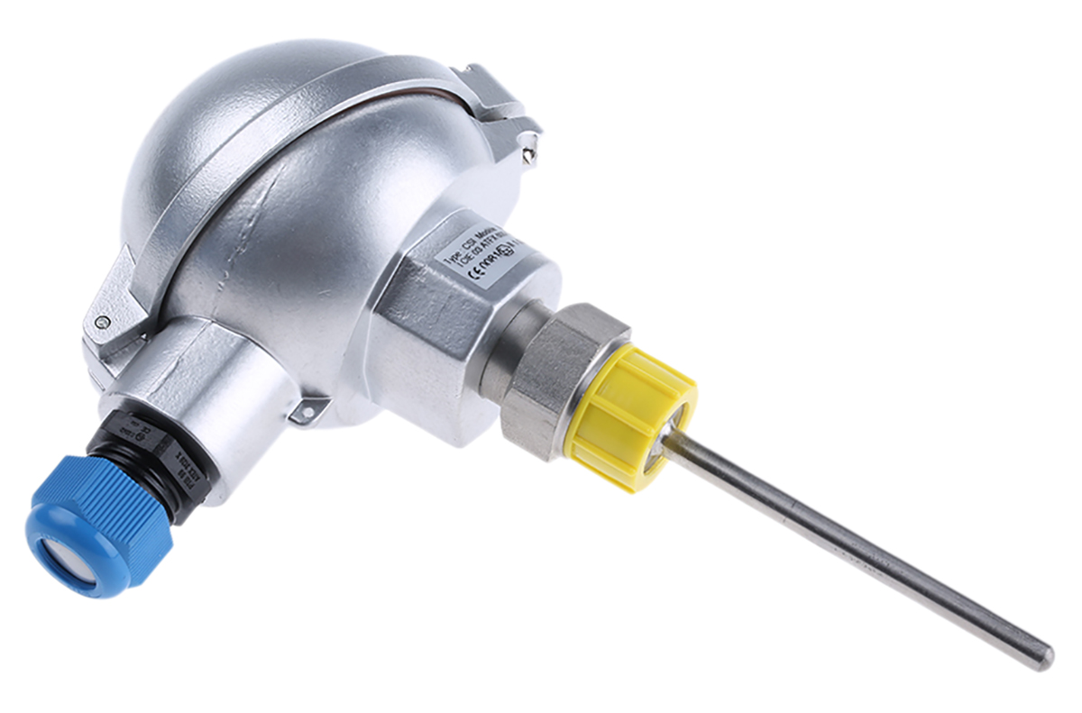 Correge PT100 RTD Sensor, 6mm Dia, 100mm Long, 3 Wire, 1/2 GCY, Classe A +500°C Max ATEX