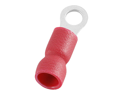 RS PRO Insulated Ring Terminal, 4.3mm Stud Size, 0.5mm² to 1.5mm² Wire Size, Red