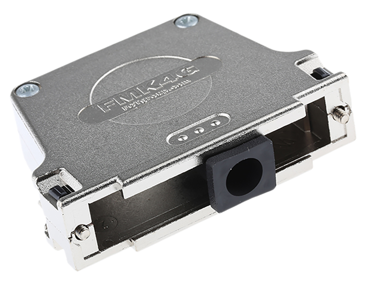FCT from Molex FMK Series Die Cast Zinc D Sub Backshell, 37 Way, Strain Relief